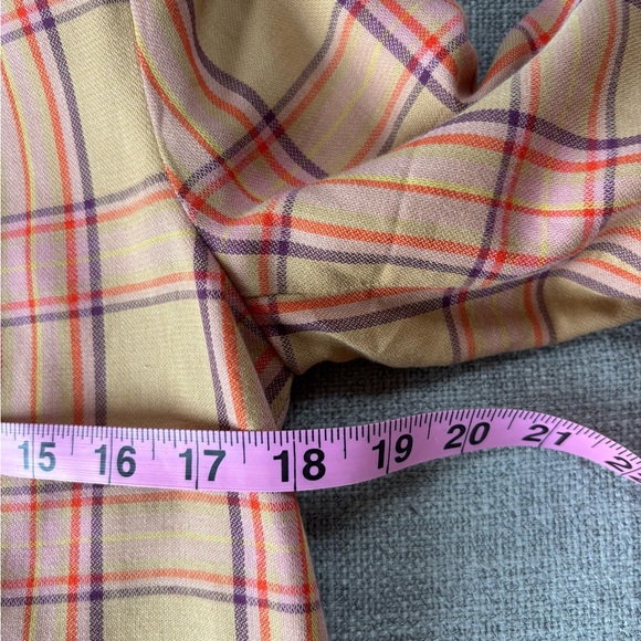 Maeve Victoria Oversized Plaid Double-Breasted Blazer Jacket Honey/Miel XS NWT - Picture 9 of 10